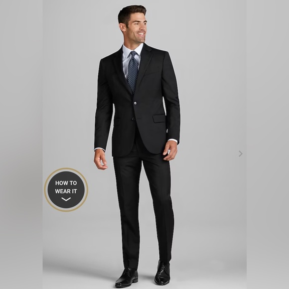 Classic Black Men's Blazer w/Pants (Joseph Abboud) 48r